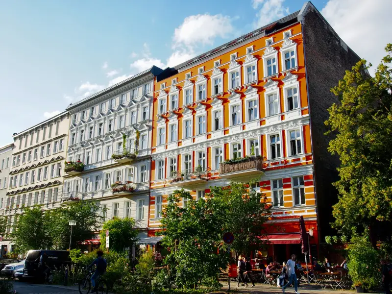 Der er mange flotte bygninger i Kreuzberg.
