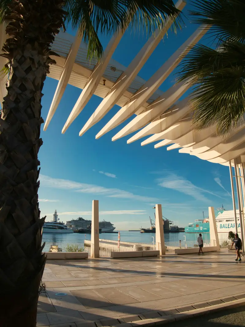 Promenaden på Malaga Havn