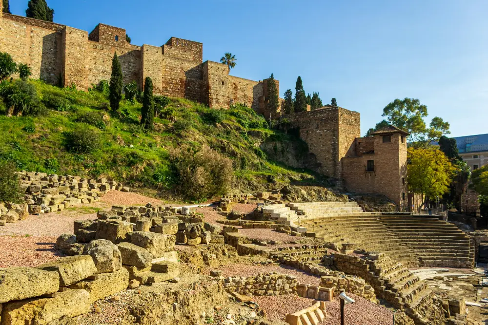 Alcazaba og det romerske teater i Malaga