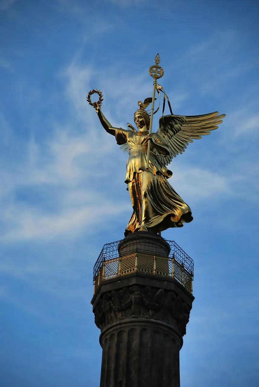 Der er en smuk udsigt oppe fra Siegessäule i Tiergarten i Berlin