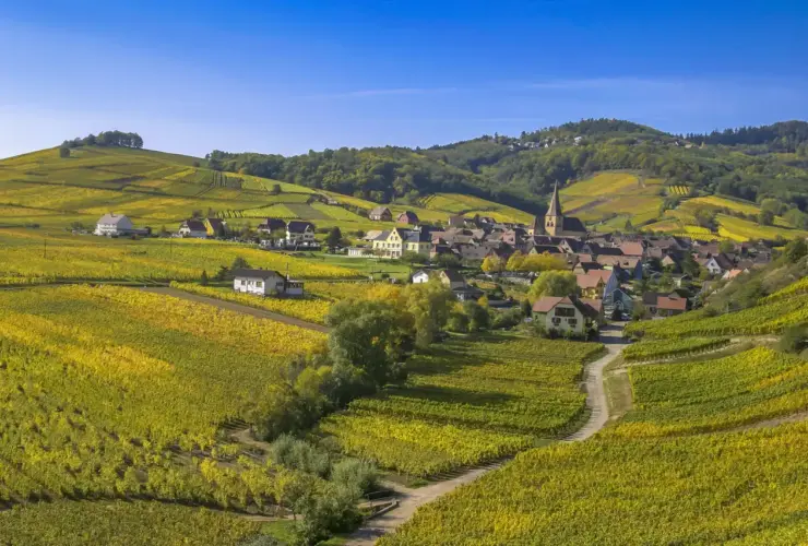 Find en god overnatning langs den 170 km lange vinrute i Alsace